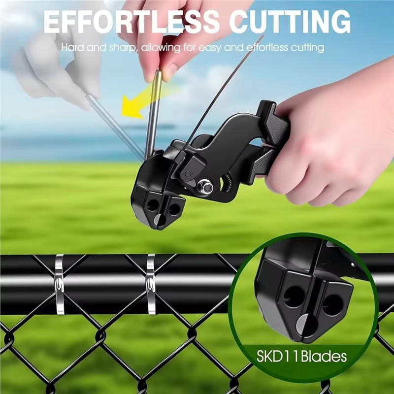 YANA50I Fastening Strap Metal Zip Ties Plier with 100Pcs Cable Tie Automatic Cutting Tool Stainless Steel Self-Locking Ties