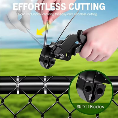 YANA50I Fastening Strap Metal Zip Ties Plier with 100Pcs Cable Tie Automatic Cutting Tool Stainless Steel Self-Locking Ties
